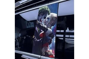 FOUVIN Kit di adesivi per clown, protezione pilastro auto, 1 set di adesivi, colonna B (clown 3)