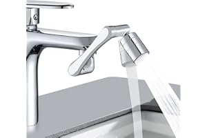 ZEYXINH 1440° Drehbarer Multifunktionaler Verlängerungshahn: Wasserhahn Aufsatz mit Wasserhahn Verlängerung mit Wassersparer-Aufsatz Schwenkbar für Bad und Küche