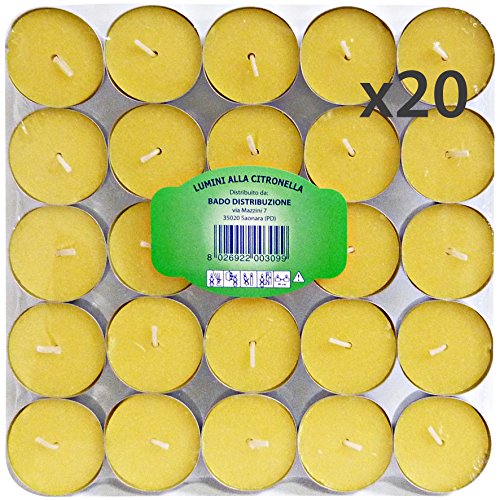 Preisvergleich Produktbild Set 20 Candele Citronella SCALDAV.* 25 Pezzi Gartenmöbel