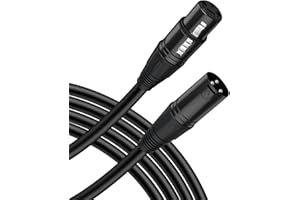 AILZPXX Cavo XLR Bilanciato, 1M Cavo Microfono Professionale XLR Maschio a XLR Femmina Premium Cavo Canon 3 Pin Testa in Metallo Prolunga Cavi XLR per Microfono, Mixer, Scheda Audio, Amplificatore, Luci DMX