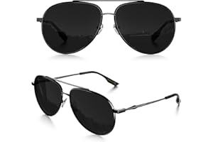 LUENX Sunglasses for Men Women Polarized Lens Driving Glasses - UV 400 Protection Fashion Pilot Style 60MM