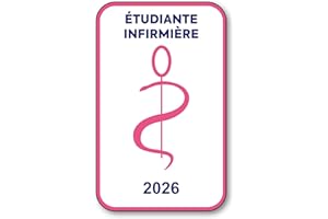 SIGNAL SAFETY Autocollant Sticker - Vignette Caducée 2026 pour Pare Brise en Vitrophanie - V6 Étudiante Infirmière