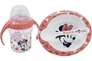 STOR BABY 3 PCS SET IN GIFT BOX (TRAINING MUG, BOWL, SPOON) MINNIE MOUSE HEART FULL
