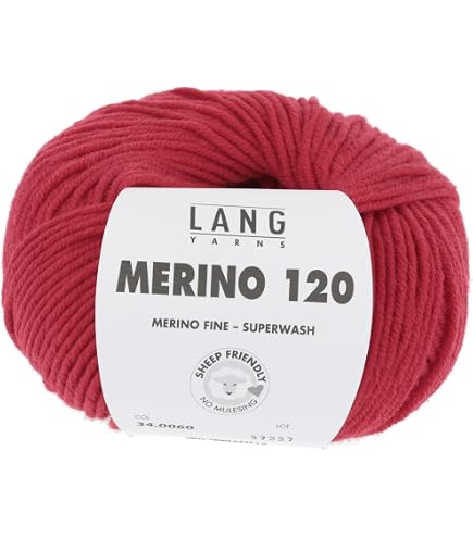 Lang Yarns Merino 70 Wolle | Farbe Anthrazit | 50 G / 70 M | Nadelstärke 6-7 | 98% Schurwolle