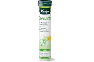 Kneipp, Vitamina Drenante con Magnesio, Calcio, Cafeína, Vitaminas E y C y Ortiga, Ideal para Reducir la Celulitis, Retención de Líquidos y Piernas Cansadas, Efecto Diurético, 20 Comprimidos