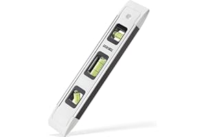 DOWELL Torpedo Niveau magnétique à bulles 22,9 cm (1, blanc)