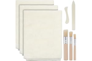WEBEEDY - Kit de lona para encuadernación (3 paños de encuadernación de 92 x 100 cm, tela de reparación, 2 capas, papel para carpetas de hueso y 3 pinceles para reparar la encuadernación de libros