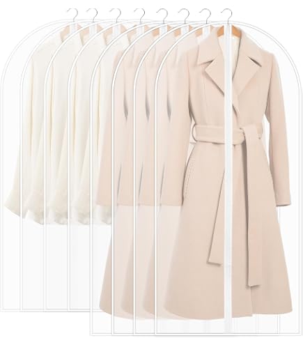 Housses De Vêtements Transparentes 60x102 Cm Avec Soufflets 10 Pouces - Pack Étanché Anti-Mites
