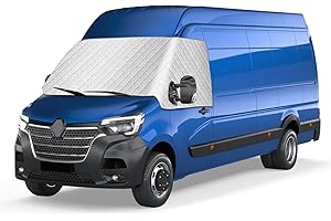 LMYSUFI Auto Windschutzscheiben Abdeckung Kompatibel mit Renault Master 2010–2023, Sonnenschutz Frontscheibe Thermomatten, Externe Thermo Scheibenabdeckung Windschutzscheibenabdeckung