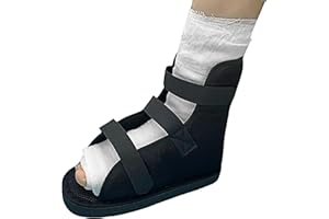 RUIXIA Chaussure de Plâtre Postopératoire Chaussure Ouverture Large pour Pied Plâtré Chaussons Réglabe de Protection de Plâtre Chaussons Pour Fracture de Pied Blessé Entorse