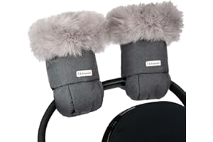 7 A.M. 7AM Enfant Cochecito Warmmuffs – Polar calentadores de manos con anticongelación, clima frío, repelente al agua y guantes de mano calientes para cochecito y barra de asiento de coche