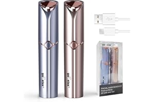 gurelax Usuwanie owłosienia twarzy dla kobiet (2 szt.), urządzenie do usuwania włosów, bezbolesne urządzenie do usuwania owłosienia twarzy dla kobiet, najlepsze golarki/trymer do podbródka, górna