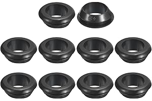 QUARKZMAN 30pz Passacavo 16mm ID 20mm Guarnizione per Cavi Passacavo in Gomma Gommini Passacavo Elettrico per Firewall Guarnizione per Cablaggio Elettrico, Nero
