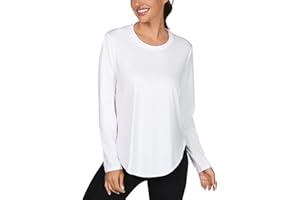 Terecey Camiseta Deporte Mujer Manga Larga, Ropa Deportiva Mujer Yoga Running, Camisa de Manga Larga Blusa para Mujeres