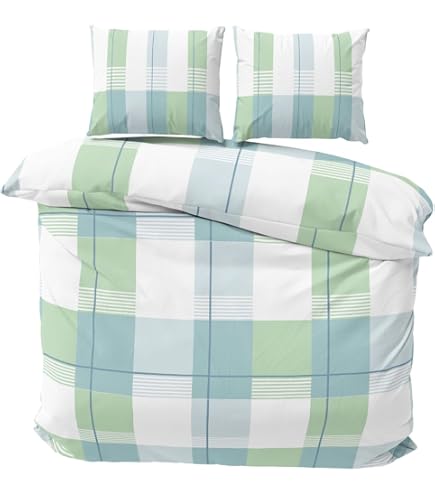 Mixibaby Biancheria Da Letto In Flanella 100% Cotone - Grigio Chiaro, Copripiumino 200x220 Cm + 2 Federe 80x80 Cm - 2