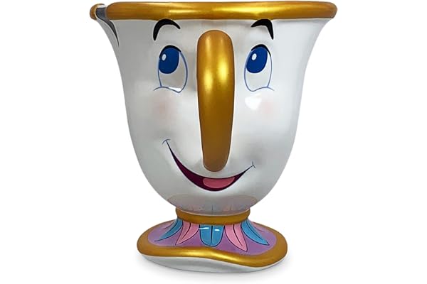 Disney Store Tasse Zip, La Belle et la Bête, 444 ml, tasse en grès entièrement sculptée avec accents dorés et finition brillante
