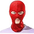 Unisex Full Cover Hood Mask Elastic Black Breathable Head Mask Opened Mouth Show Eyes Face Mask for Adult Cosplay Costume Hood Headgear for Couple Games Party Carnival Night Role Playing Mask