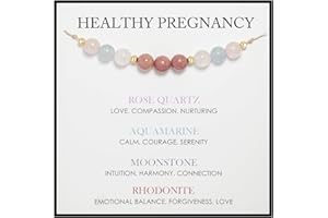 JEWL AOER Pregnancy Gifts, Adjustable Rainbow Moonstone Bracelet Gift for Mum to be, Mummy to be, New Mum, First Time Moms, Pregnant Women, Baby Shower Mothers Day Jewellery