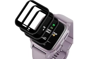 BEUKEI Protector Pantalla para Garmin Venu Sq/Sq Music, 3 Piezas Cristal Protector, Sin Burbujas, Antiarañazos, Dureza 9H, Antihuellas, Screen Protector
