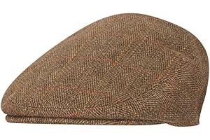 WALKER AND HAWKES - Green Sage Premium Derby Tweed Teflon Lining Cambridge Flat Cap Unisex