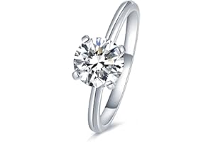Mejewri Moissanite Engagement Rings 925 Sterling Silver Rings Promise Wedding Rings for Women 1CT/2CT H-V