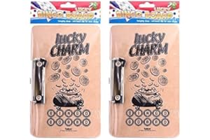 TALLON 2 x Lucky Bingo Board With Clasp Clip Left Hand Clip 24cm x 15cm Approx