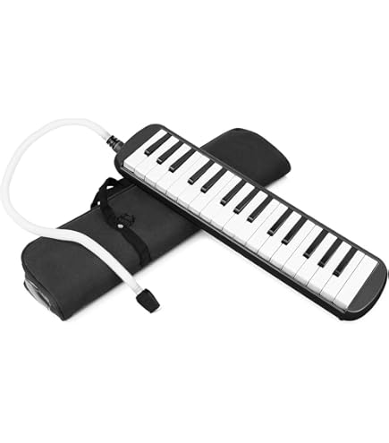 CrazyBuy Key Piano Style Black Melodica Wind Musical Instrument
