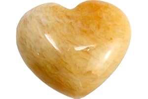 ‎UDIG Edelstein Herz Taschenstein, 3 cm, 1 Stück, Kristall Edelsteinherz Steinherz Handschmeichler Taschenstein (Aventurin gelb)