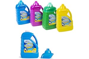 FOXCUP Siam Express SET OF 2 Grafix Bubble Solution Bottle 1.8 litres - Large Bubble Mixture for Bubble Machines with a Funnel Assorted Colors, Multicolor