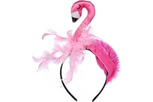 FERCAISH Flamingo Headband, Hawaii Creative Flamingo Headdress Halloween Decorations Children's Headwear Cosplay Props