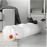 IKEA UTSADD Kedi Oyun T&uuml;neli, 128x25 cm, Beyaz Turuncu