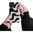 Ownest Compatible with iPhone 11 Case, Fashion Simple Cute Zebra Stripes Pattern Wave Design Phone Case for Women Girls Soft Silicone Protection Case for iPhone 11-Black