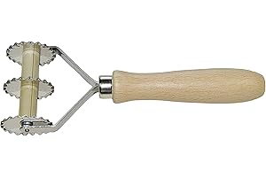 Elettro Center Art.16 Tagliapasta Dentato 2 Piste, Acciaio Inossidabile, Marrone