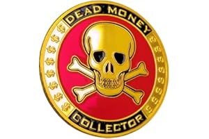 Poker Card-Guard | 30g Gold Card Protector Chip | 9 Designs To Choose From | Poker Weight That Keeps Your Cards Safe | Plastic Protector Case Included (Dead Money Collector | Gold Skull)