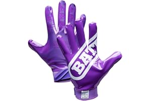 Battle Sports Science Solid Color Football Gloves - Purple - Adult - 2XL