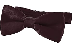 DonDon Edle Kinder Jungen Fliege gebunden und längenverstellbar 9 x 4,5 cm glänzend in Seiden Look