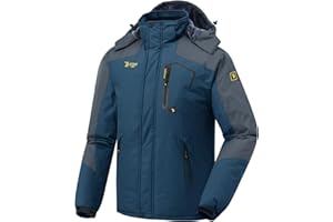 donhobo Jacken Herren Fleece-Futter Winterjacke Wasserdicht Atmungsaktiv Verdickt Warm Winddicht Softshelljacke Outdoor Funktionsjacke mit Abnehmbare Kapuzen