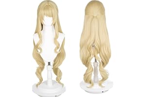 UTIEHD Anime Cosplay Perücke, Genshin Impact Perücke, mit zwei Perückenkappen, für Halloween, Party & etc. (Navia Cosplay)