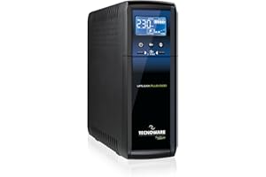 TECNOWARE POWER SYSTEMS Tecnoware UPS 1500VA para Consola Gaming, MAC y PC con PFC Activo, EXA PLUS, 8 IEC, software, protección contra cortes y picos de tensión, óptimo para gaming y diseño profesional