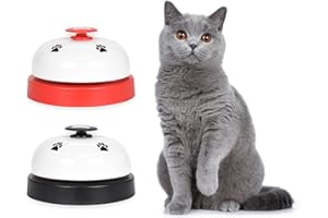 Disnace 2Pcs Campana de Entrenamiento para Perros, Timbres para Perros,Pet Bell,Botones Perros Comunicación Interactivos Perros y Gato Campanas Timbre para Juguetes Interactivos para Exteriores