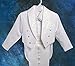 Dressy Daisy Baby Boys' 5 Pcs Set Formal Tuxedo Suit With Tail Baptism Christening Outfit Pageboy Suits Size 9-12 Months White