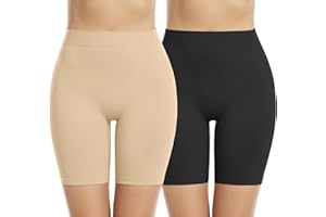Memoryee 3 Piezas Boxer Shorts Mujer Antirozaduras Sin Costuras Elástica Debajo Falda Pantalones Leggings Cortos para Yoga y Ciclismo