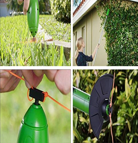 Sallypan Akku-Unkraut-Trimmer, Griff Erweiterbar Leicht Garten Rasentrimmer