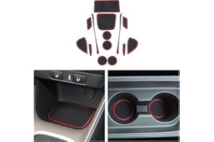 CDEFG Compatible avec Toyota Yaris Cross 2021-2024 Tapis de Protection Anti-poussière Antidérapant Coupe Porte Gobelet Tasse Boîte de Bras Caoutchouc Console Centrale Yaris Cross Accessoire (Rouge)