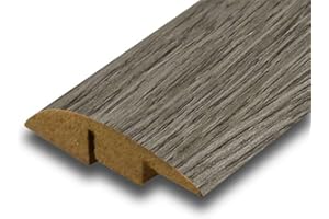 Universal Moudlings Laminate & Wood Flooring Ramp Reducer MDF Threshold Strip Edge Profile Door Strip Trim (Soft Grey)