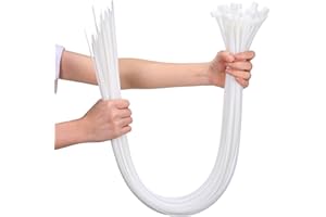 ABSUPUS 100PCS Cable Zip Ties Heavy Duty 24 Inch Strong Large Cable Wire Ties, Industrial Durable Strong Wire Ties for Binding Fences, Awnings Tying Branches Bundling of Crops Fixed Water Pipes