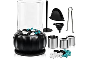 DUFUSO Innenfeuerstelle, Schreibtischkamin mit 3 Farben Deko Steinenmit, Desktop-Kürbis Party-Dekor, für Indoor & Outdoor, Balkon Wohnung Deko, Erstellen Romantische Ambiente