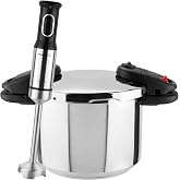 MAGEFESA Balance Super Fast Pressure Cooker Pack of 6 L + Tanzer Blender | Stainless Steel, Induction, Power Control, Turbo M