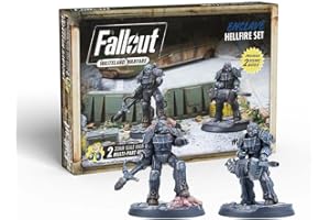 Modiphius Entertainment | Fallout Wasteland Warfare | Enclave: Hellfire Set | Miniatures | Unpainted