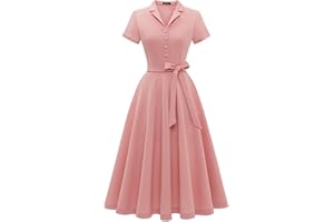 Wedtrend Sukienka koktajlowa w stylu vintage, linia A, długość do połowy, dekolt w serek, sukienka wieczorowa, elegancka sukienka na czas